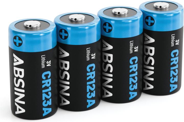 Absina CR123A 4 stuks (4 Pcs., RCR123A, 1300 mAh)