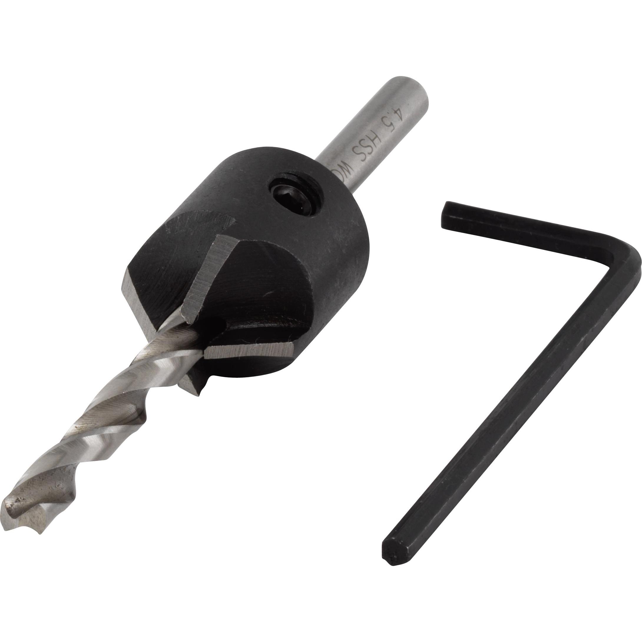 wolfcraft, Bohrereinsatz, Vorbohrer mit Senker, Ø 5–8 mm (4.5 mm, 16 mm)