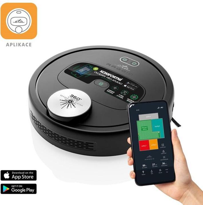 Actual product image ETA Raggio Robot Vacuum Cleaner Bagless