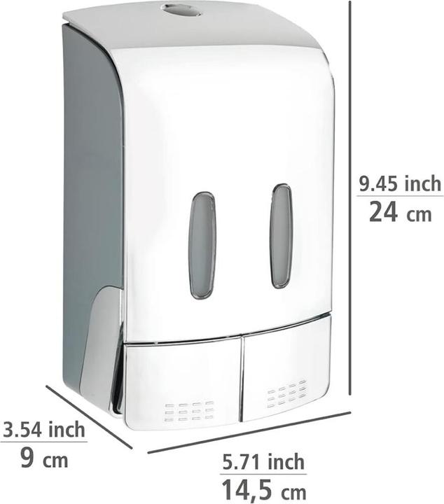 Actual product image Wenko 2-chamber desin. Soap dispenser