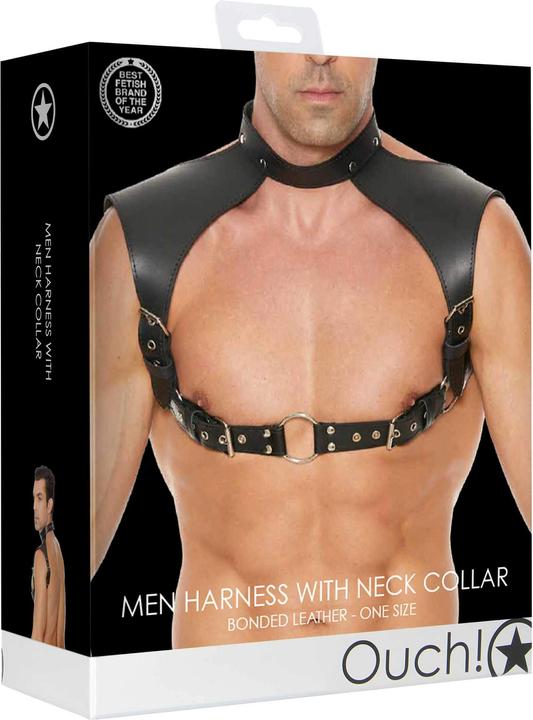 Produktbild Ouch! Men Harness with Neck Collar - One Size (One Size)
