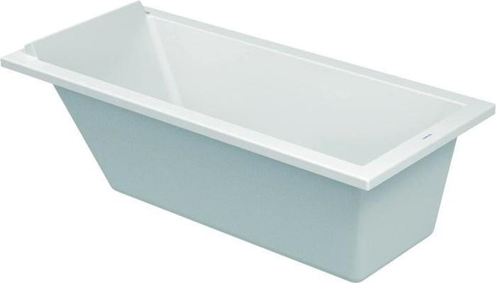 Produktbild Duravit Rechteck-Badewanne STARCK 1 Rückenschräge 1600x700mm weiss (135 l, 160 cm, 70 cm)