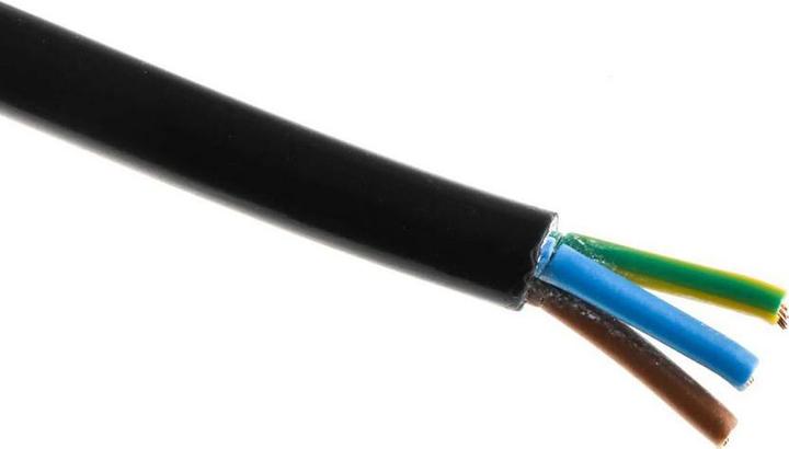 Produktbild RS PRO H03VV-F 2183Y 3 Core 0.75mm Black Cable (100 m)