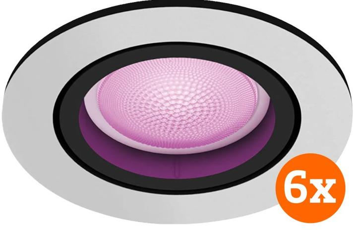 Image du produit Philips Hue Centura inbouwspot White and Color - rond - Aluminium - 6-pack