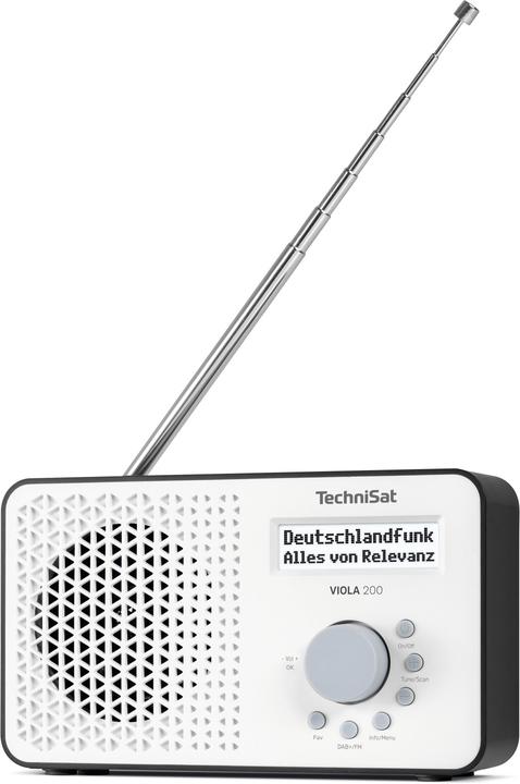 Produktbild TechniSat VIOLA 200 weiss/schwarz (DAB+, FM)