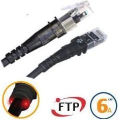 Produktbild PatchSee Patchkabel ThinPatch FTP CAT 6a schwarz 0,6m (U/FTP, CAT6a, 0.60 m)