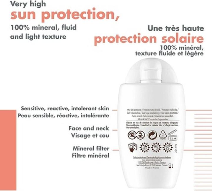 Image du produit Avène Sun Fluid Mineral SPF50+ (Crème solaire, SPF 50+, 40 ml, 71 g)