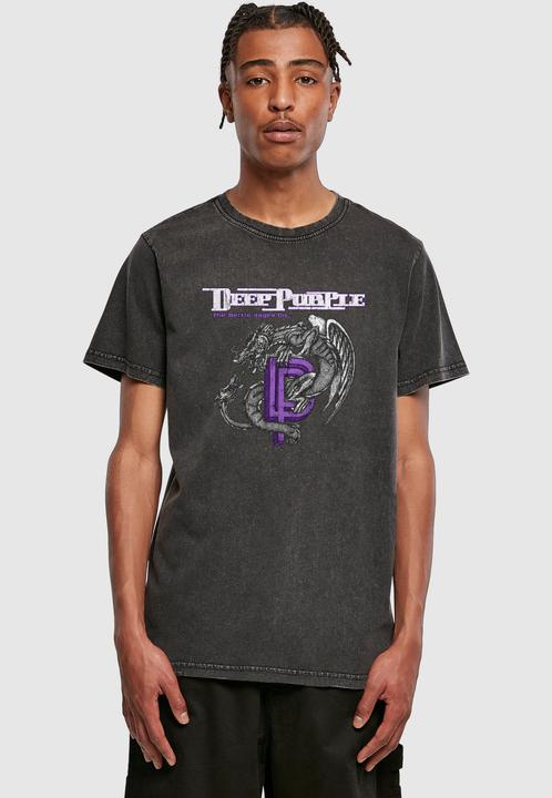 Produktbild Merchcode Deep Purple Dragon Acid Wash Tee - 182591 (S)