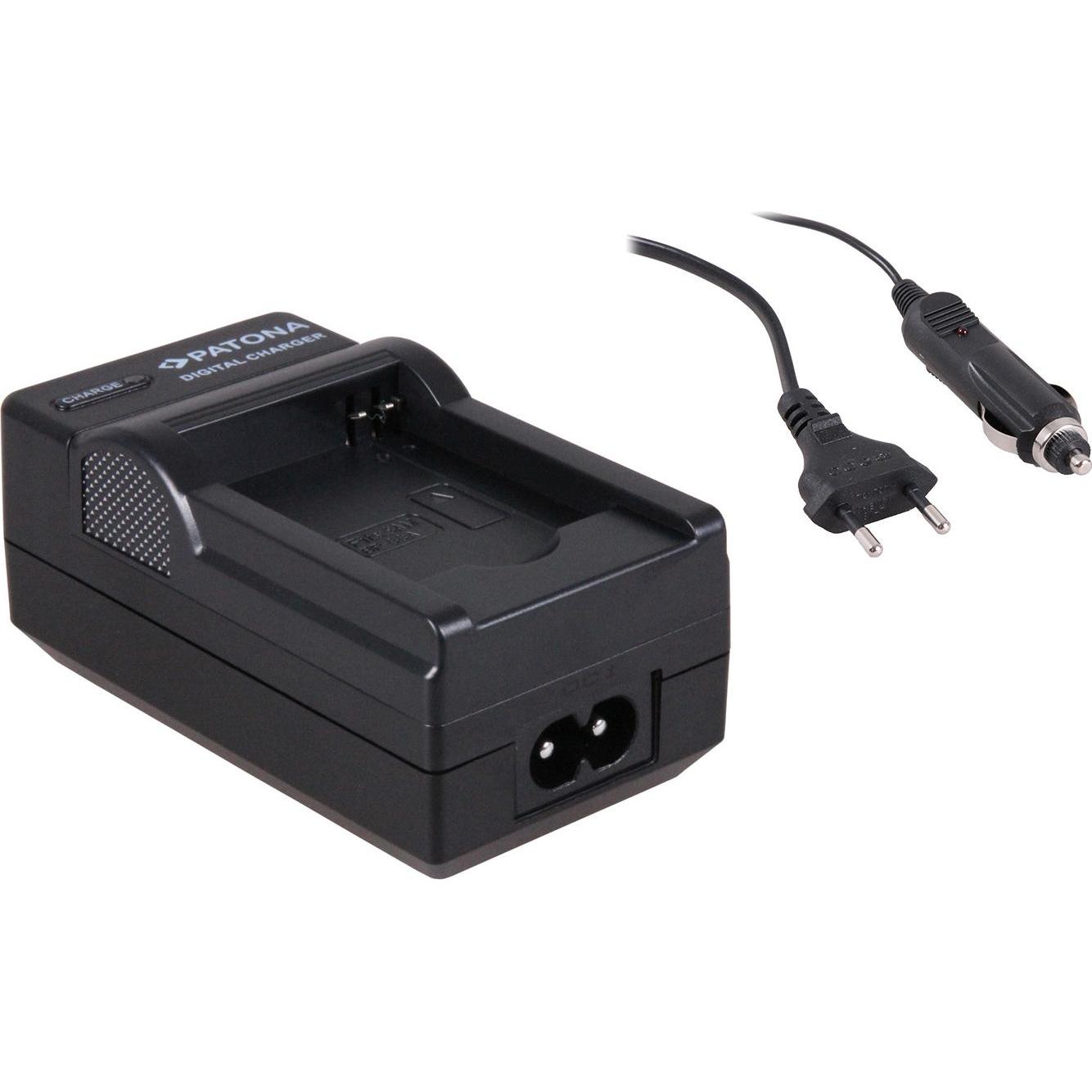 Patona Caricatore 2in1 per Samsung BP88a BP-88a IA-BP88a DV200 DV300 DV300F DV-200 (Caricabatterie per fotocamere), Alimentatore fotocamera, Nero