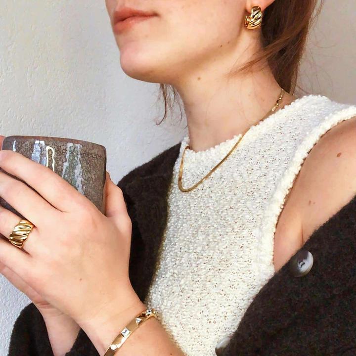 Actual product image Candy Creoles Veron, 925 Sterling Silver, gold plated (925 sterling silver, 18k gold-plated, 925 Sterling silver)