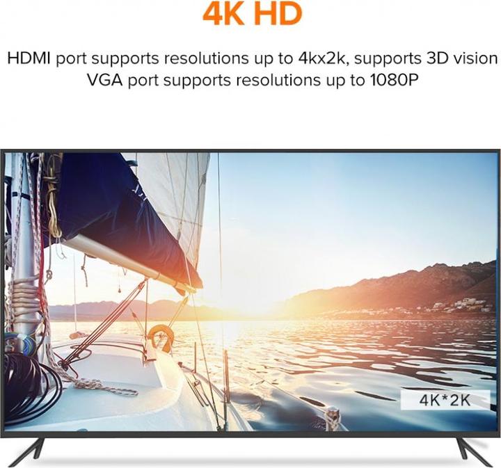 Image du produit Ugreen Adaptateur USB-C vers HDMI + VGA (USB, 3 cm)