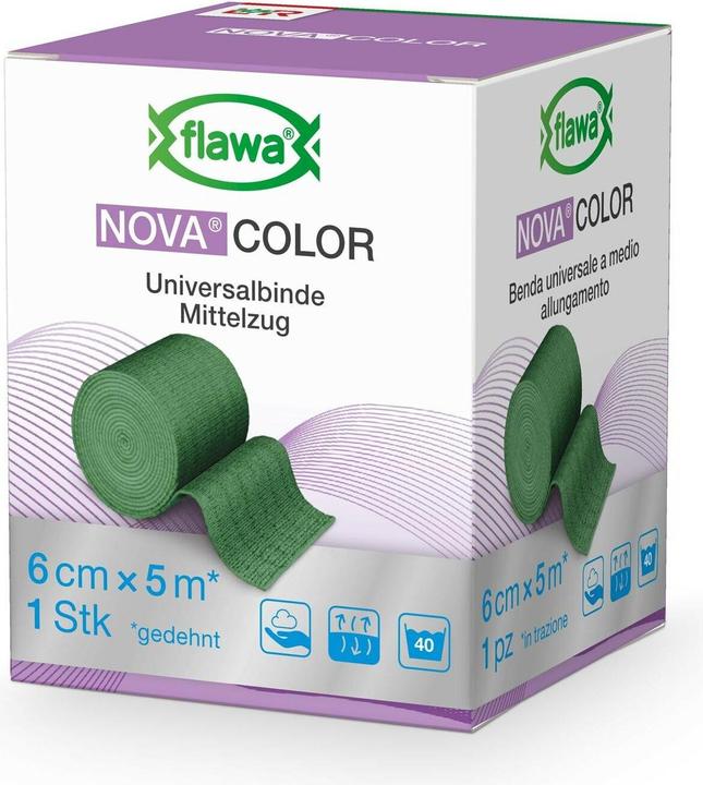 Actual product image Flawa Ideal bandage 6cmx5m green