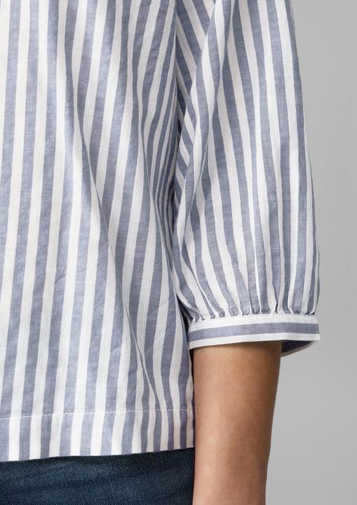 Produktbild S.Oliver Bluse Streifenbluse mit Raffung und Schleife (36)