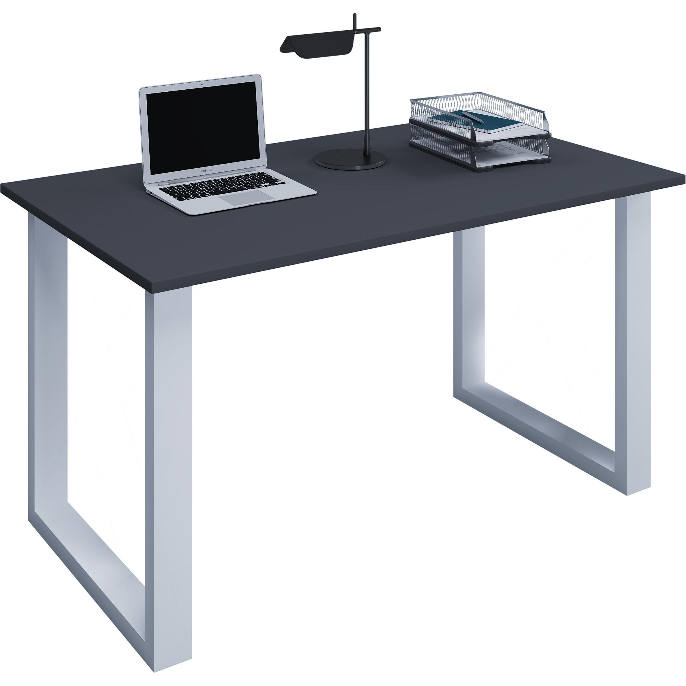 VCM, Schreibtisch, Holz Schreibtisch Lona U Alu Silber (140 x 50 cm)