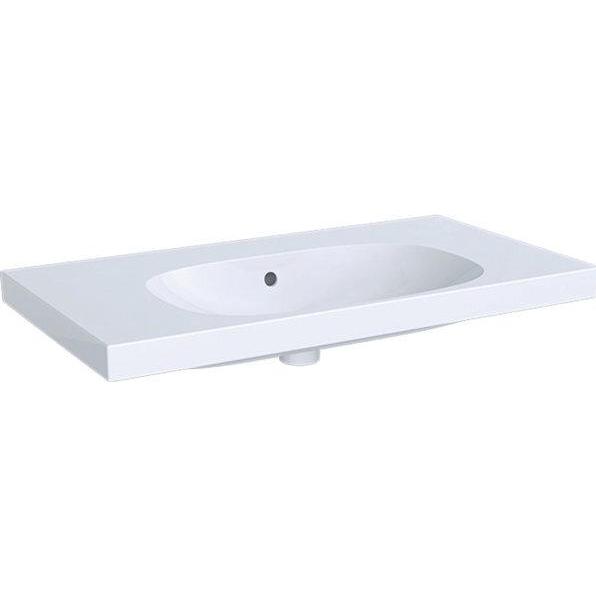 Geberit, Waschbecken, Keramag Acanto Waschtisch 500624, ohne Hahnloch, mit Überlauf, 900x480mm (195 mm, 925 mm)