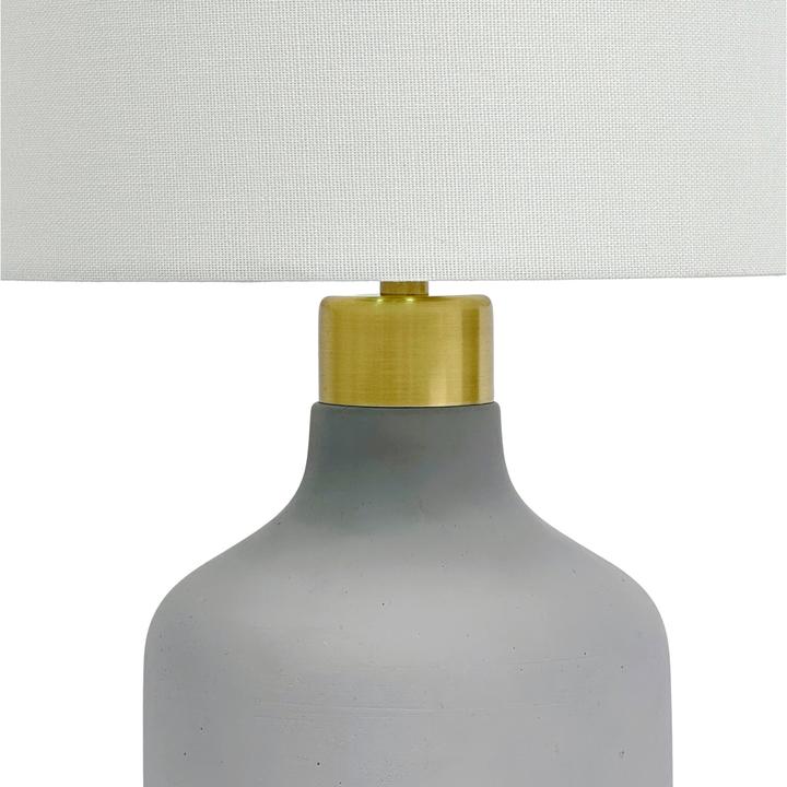 Actual product image Relaxdays Tischlampe Stoff & Betonfuss (E27)