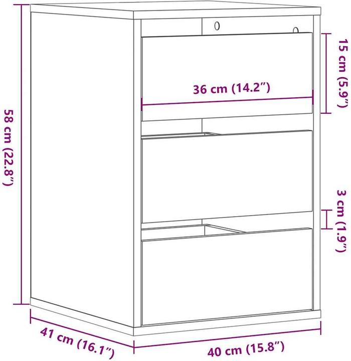 Image du produit vidaXL Kommode (40 x 41 x 58 cm)
