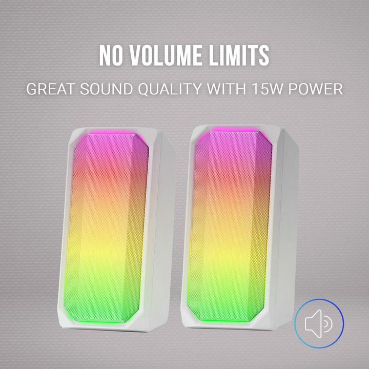 Produktbild Mars Gaming Enceintes Bluetooth Msrgb RGB (Blanc)