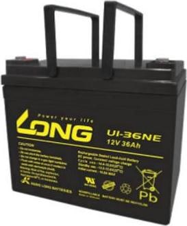 Actual product image Long U1-36NE U1-36NE Lead-acid battery 12V 36Ah lead-fleece (AGM) (W x H x D) 196 x 169 x 130mm M6 screw (12 V, 36 Ah)