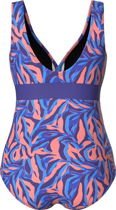 Image du produit Ulla Popken Maillot de bain avec bonnets souples, motif corail et décolleté en V, matières recyclées (60)