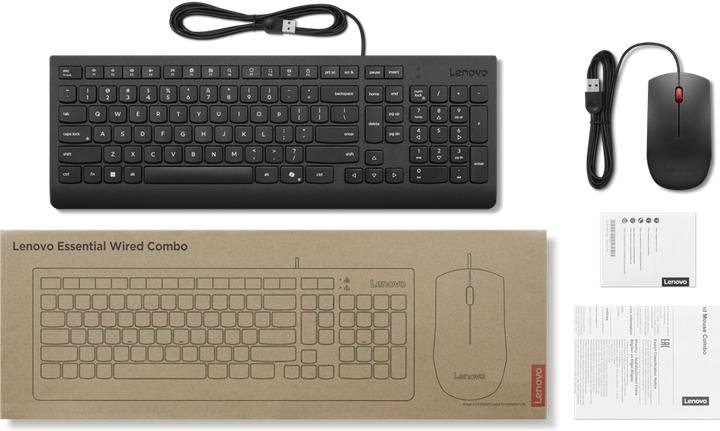 Actual product image Lenovo Essential Wired Combo (CH, Cable)