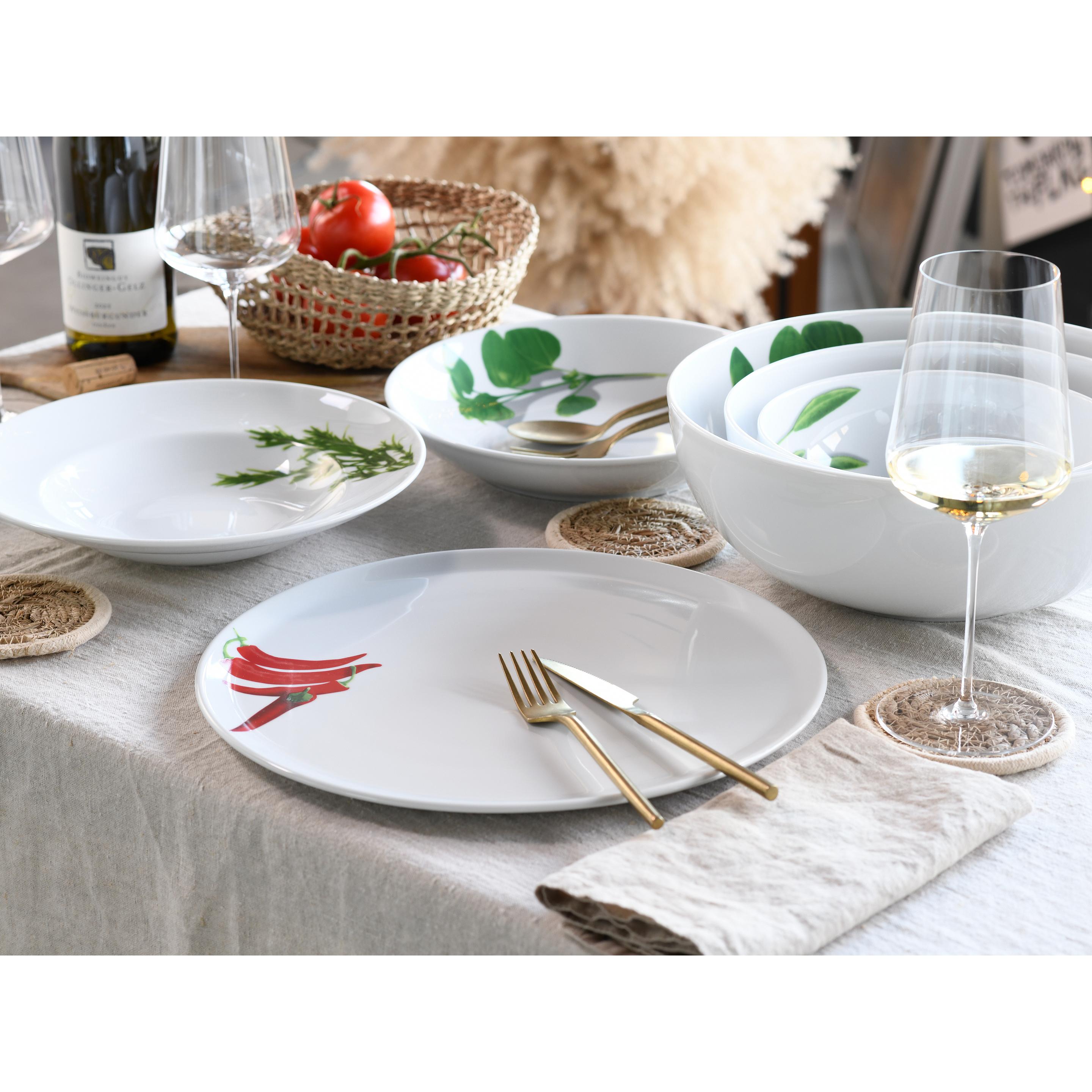 Thumbnail - CreaTable Kräuter, Teller, Weiss