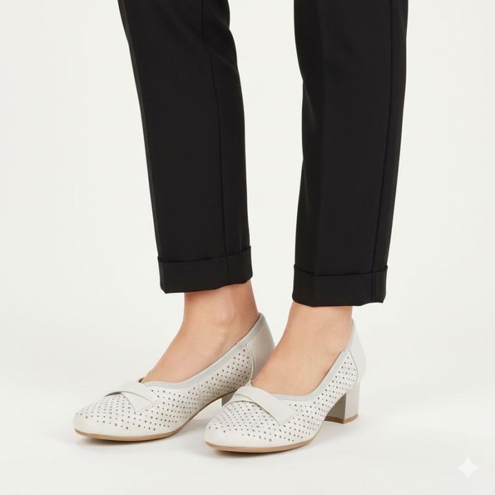 Image du produit Jezzi Women's openwork beige pumps 233-12 (37)