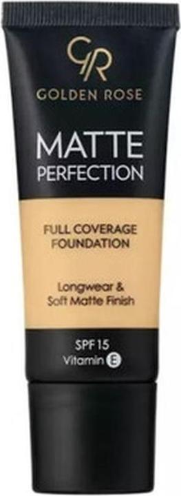 Actual product image Golden Rose Matte Perfection Full Coverage Foundation SPF15 W3 35ml