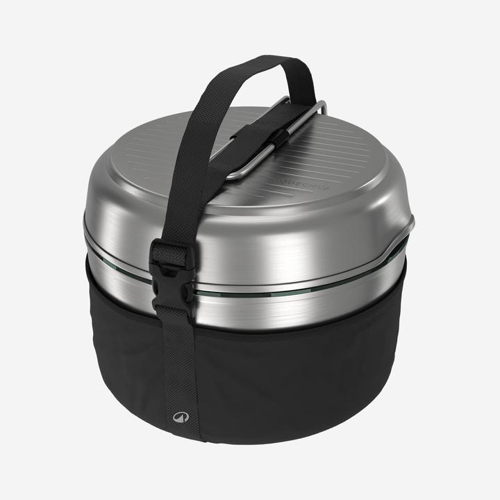 Produktbild Quechua Kochset Edelstahl Antihaftbeschichtung Camping - 500 15-teilig 2 Personen