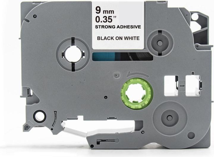 Produktbild Hermex Alternatives Etikettenband zu Brother TZe-S221 Beschriftungsband (0.90 cm, Schwarz, Weiss)