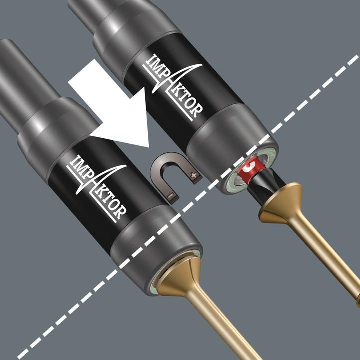 Actual product image Wera Bit-Check 10 Impaktor 1 SB (Hexagon, 1/4 in external hexagon, TORX® BO, PH, PZ)
