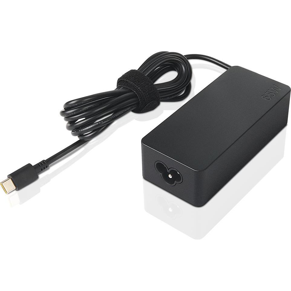 Lenovo USB-C 65W AC ADAPTER(UK) (65 W), Notebook Netzteil, Schwarz
