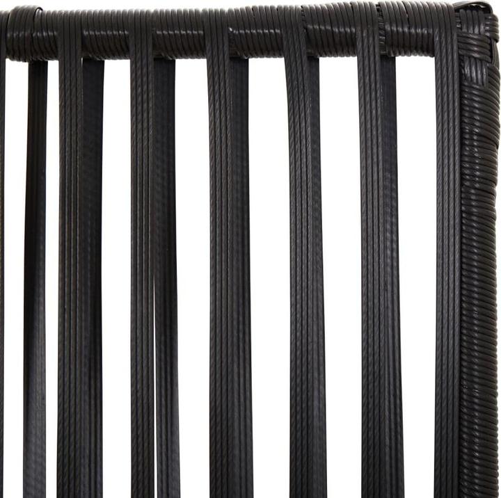Produktbild vidaXL Paravent 4-tlg. Schwarz Poly Rattan,Farbe: Schwarz,Material
