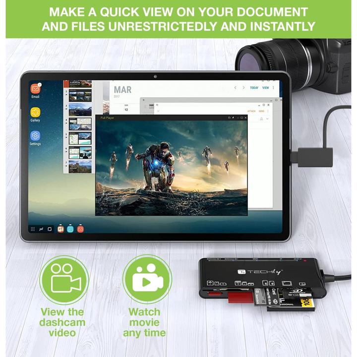 Actual product image Techly USB-A and USB-C multi-card reader (Type-B)