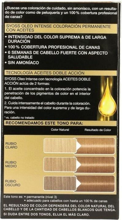 Actual product image Syoss OLIO INTENSE ink sin amoniaco #7.10-rubio natural 5 pz (7-10)