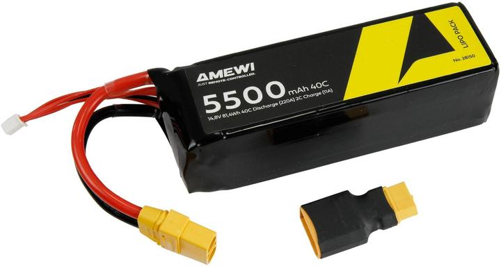 Produktbild Amewi LiPo Akku 4S 14,8V 5500mAh 40C XT90 (14.80 V, 5500 mAh)