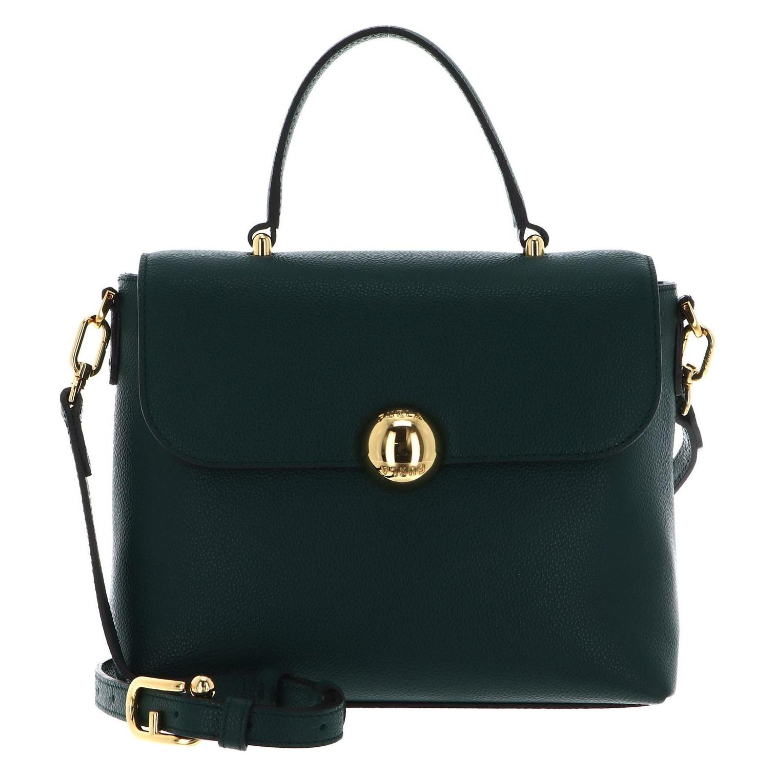 Furla, Damen, Handtasche, Vitello Night Moonlight Top Handle Bag, Grün