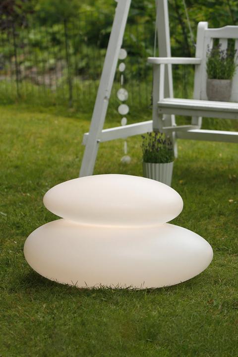 Image du produit 8 seasons design Pierre lumineuse Blanc Chaleureux - XL - Lampe extérieur/intérieur avec prise - (800 lm, E27, IP44)
