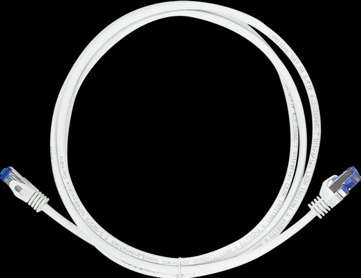 Produktbild LogiLink Patchkabel Ultraflex, Kat.6A, S/FTP, 5,0 m, weiss mitCat.7 Rohkabel, extra flexibles & weiches Kabel (S/FTP, CAT6a, 5 m)