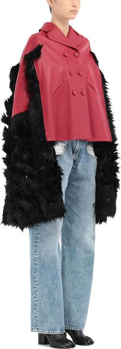 Immagine prodotto Maison Martin Margiela Maison Margiela Faux Fur Trimmed Leather Cape Jacket (36)