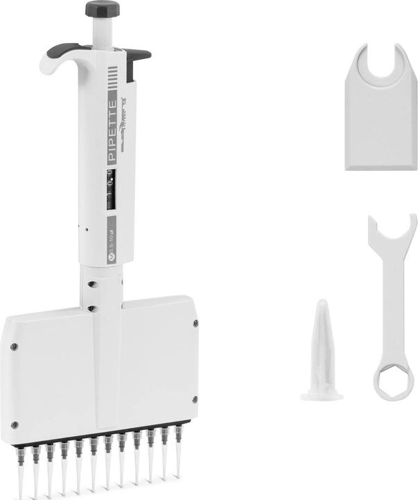 Produktbild Steinberg Mehrkanalpipette 10-Kanalpipette für 10 Spitzen 0,0005 - 0,01 ml (0,5 - 10 μl)