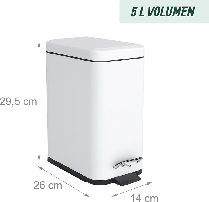 Immagine prodotto Relaxdays Cestino bagno (5 l)