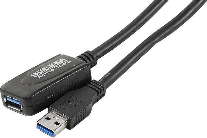 Produktbild Exertis Connect Aktives USB 3.0 Verlängerungskabel mit Verstärker, USB St. A/ USB Bu. A, 5,0 m (5 m, USB 3.2 Gen 1)