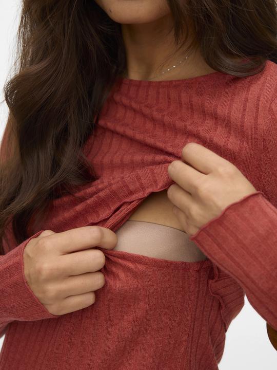 Image du produit Mamalicious Eng anliegend Polokragen Top T-shirt