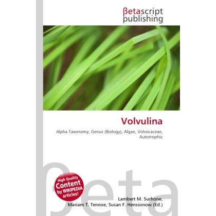 Volvulina, Fachbücher von Lambert M. Surhone, Miriam T. Timpledon, Susan F. Marseken