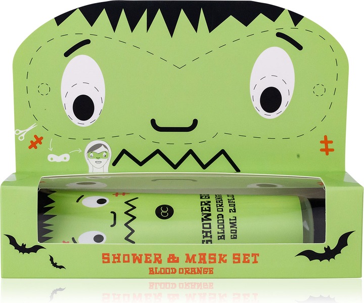 Actual product image Accentra Shower gel HALLOWEEN in tube incl. gift box with Halloween mask to cut out, 60ml, motif: Fran