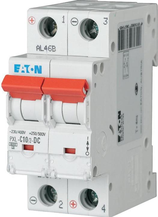 Produktbild Eaton MOE PXL-C10/2-DC LS-Schalter 10A 2p C-Char DC