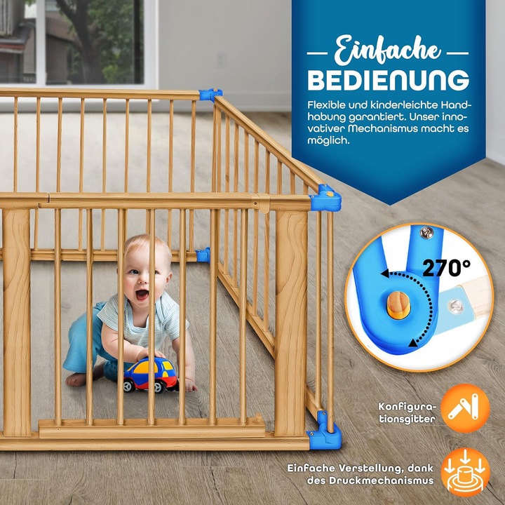 Image du produit Kiduku Parc pour bébé (720 cm, Pin)