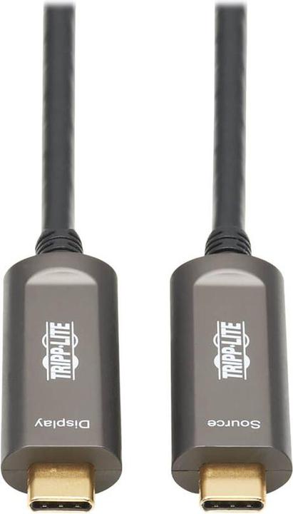 Actual product image Eaton TRIPPLITE USB-C to USB-C Plenum-Rated Fiber Active Optical Cable AOC - 4K 60 Hz HDR 4:4:4 M/M (15 m)