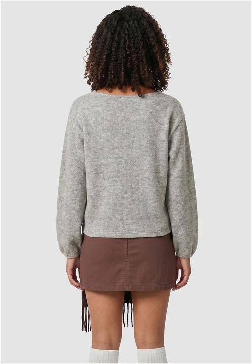 Produktbild Urban Classics Ladies Soft Knit V-Neck Pullover cloudmelange M (M)